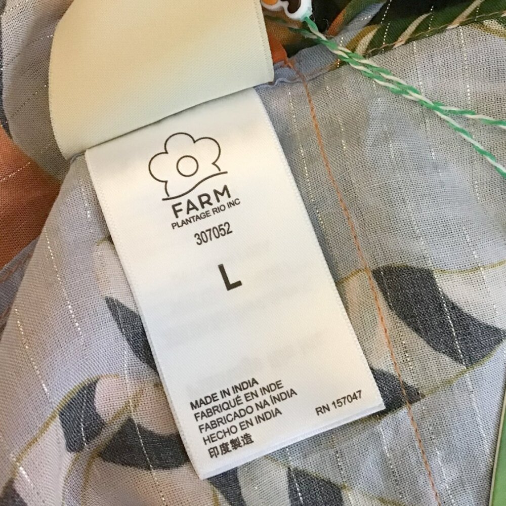 Farm Rio Striped Bananas Cover-Up Dress - Picture 12 of 14